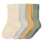 Ernsting's family 4 Paar Baby Socken mit Rippstruktur - bis 08.05.2024