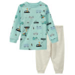 Ernsting's family Baby Schlafanzug mit Fahrzeug-Allover - bis 17.04.2024