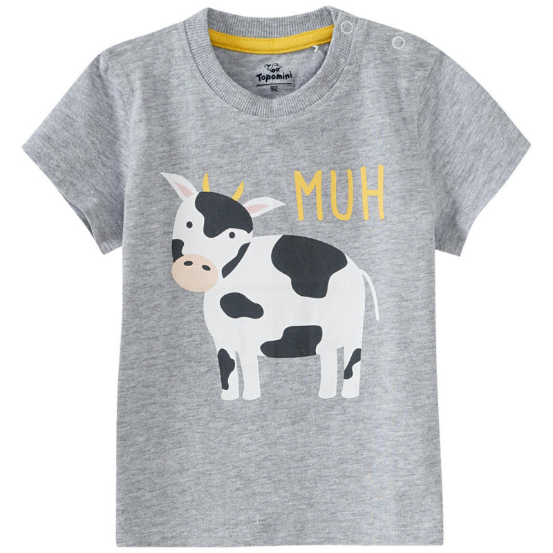 Baby T-Shirt mit Kuh-Print