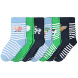 7 Paar Kinder Socken mit Tier-Motiven