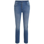 Ernsting's family Damen Slim-Jeans mit Knopfleiste - bis 01.05.2024