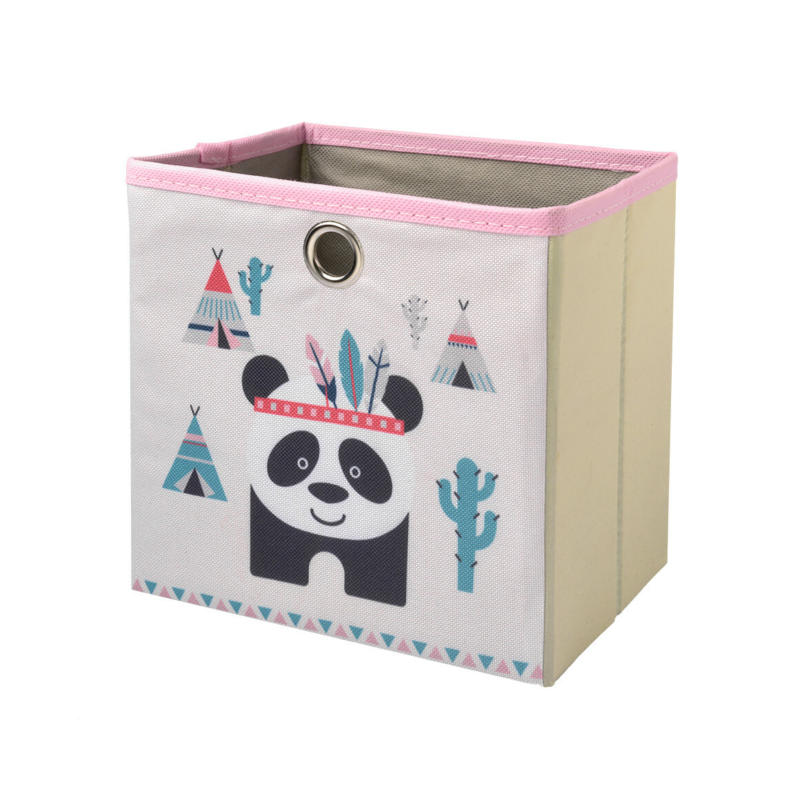 Kleine Aufbewahrungsbox mit Pandabär-Motiv