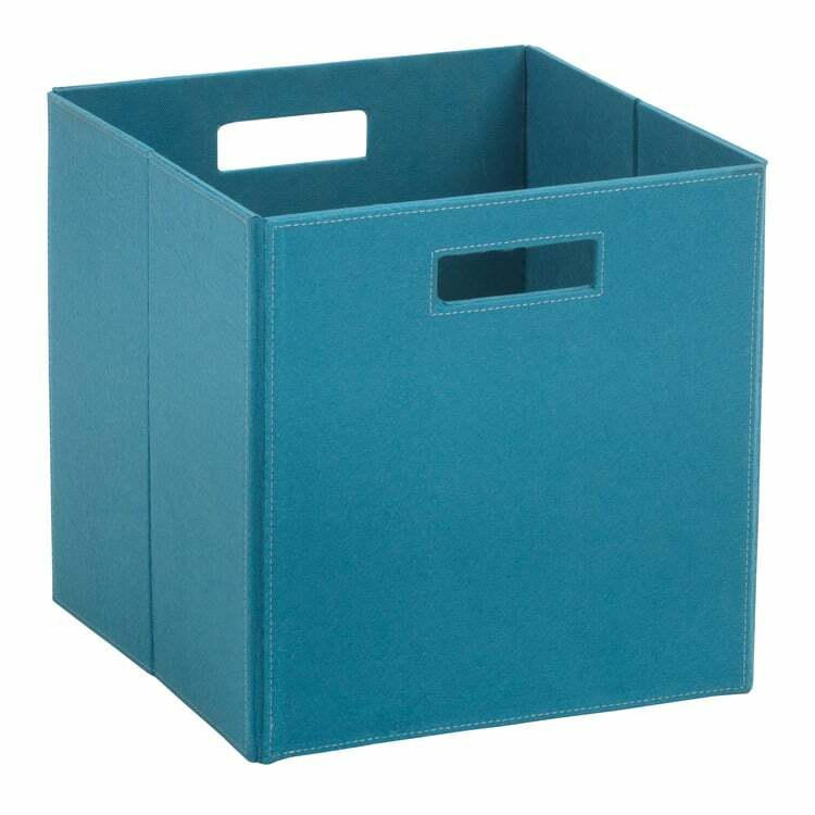 Boîte de rangement BASIC, textile, bleu clair