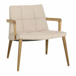 Poltrona NORDIC WOOD, tessile, cat. , flannel beige