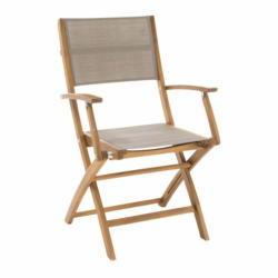 Chaise de jardin BA LUA, textile, beige gris
