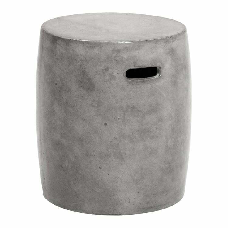 Tabouret FIDSCHI, matériau composite, gris ciment