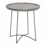 Pfister Table d’appoint FIDSCHI, matériau composite, gris ciment