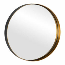 Specchio Goldeneye, metallo, nero/oro