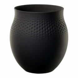 Vase décoratif COLLIER, porcelaine, noir