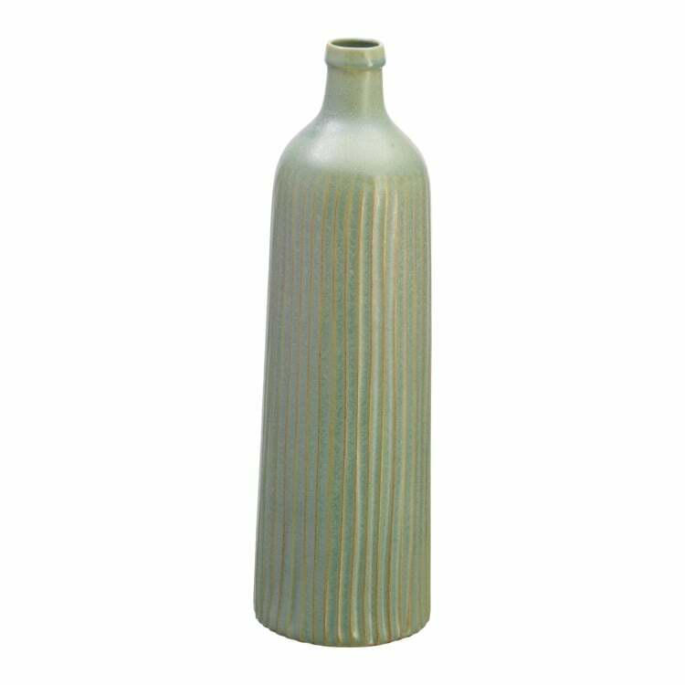 Vaso decorativo LEON, ceramica, verde