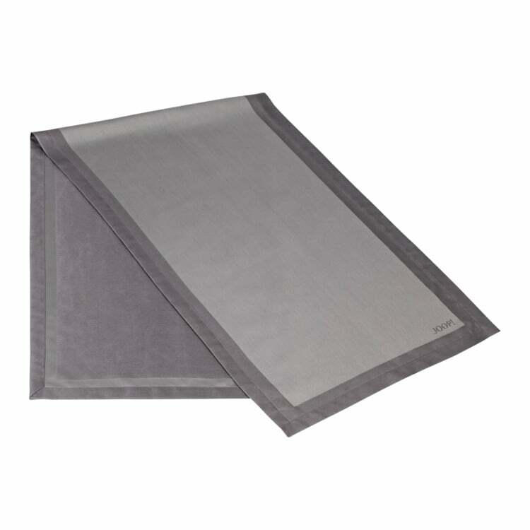 Chemin de table SIGNATURE, coton/polyester/, gris clair
