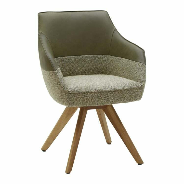Chaise à accoudoirs LIVERPOOL, matériau composite, olive