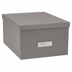 Aufbewahrungsbox GUSTAV, Paper Laminate, grau