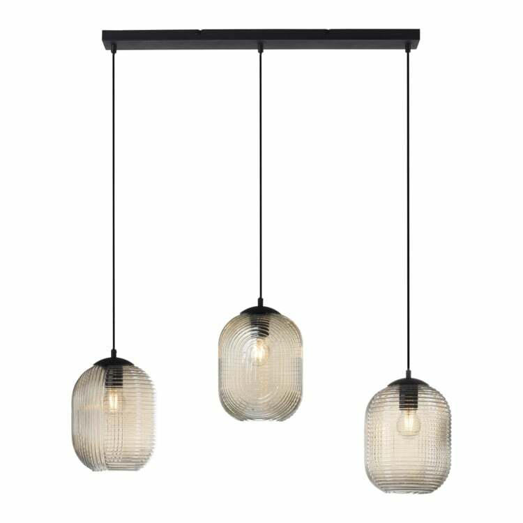 Lampe à suspension SHITAKE, matériau composite, noir/transparent