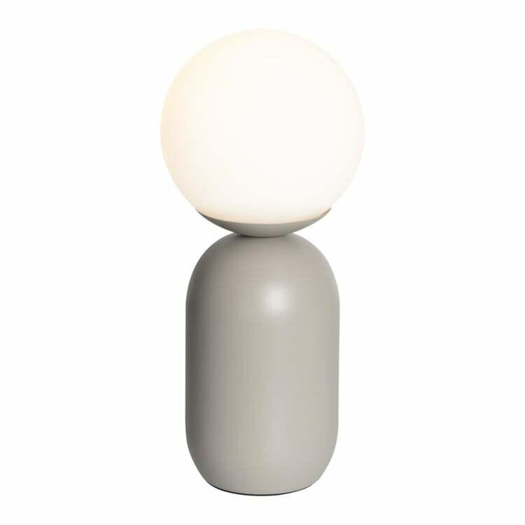 Lampe de table NOTTI, matériau composite, gris/blanc
