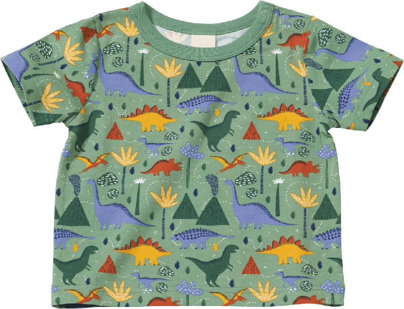 ALANA T-Shirt Pro Climate mit Dino-Muster, grün, Gr. 74