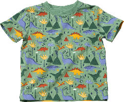 ALANA T-Shirt Pro Climate mit Dino-Muster, grün, Gr. 110