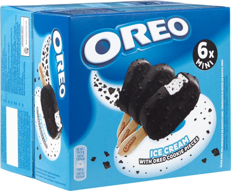 Oreo Ice Cream Mini Sticks, 12 x 50 ml