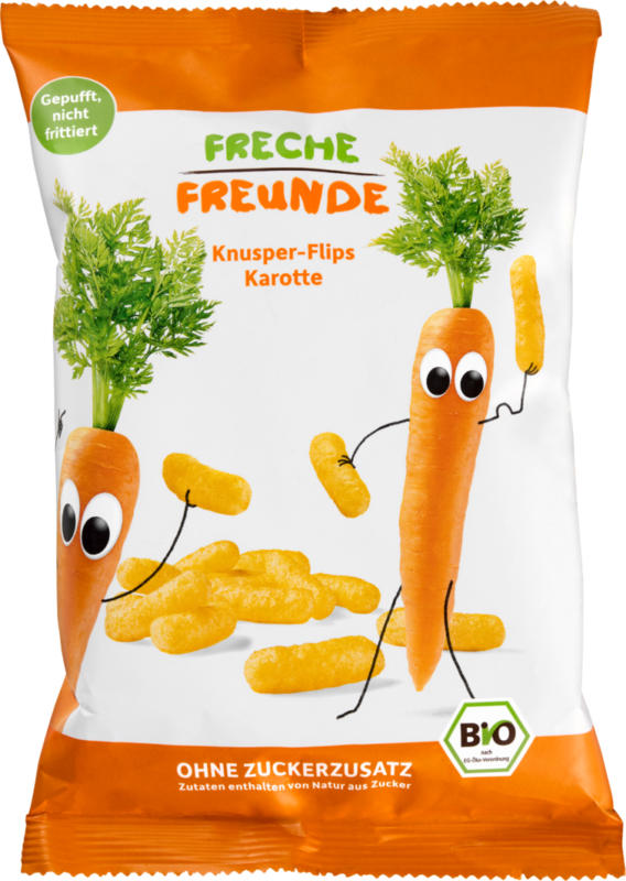 Freche Freunde Bio-Knusper-Flips, Karotte, 30 g
