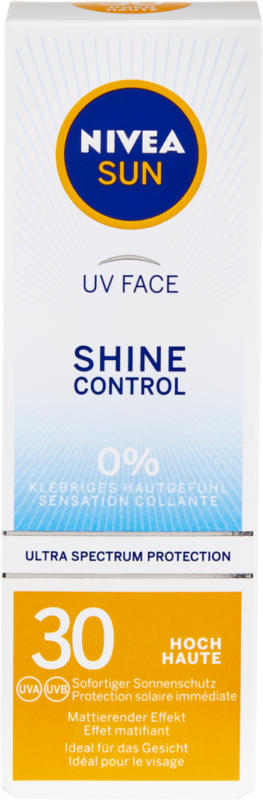 Protezione solare UV Face Shine Control Nivea Sun, FPS 30, 50 ml