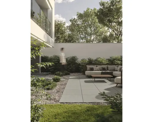 FLAIRSTONE Feinsteinzeug Terrassenplatte Skyfall beige rektifizierte Kante 60 x 60 x 2 cm