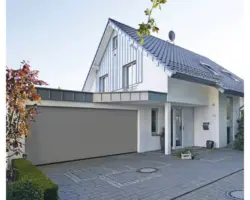 ARON Classic Garagentor Sektionaltor L-Sicke Slategrain RAL 9007 graualuminium 2500x2250 mm inkl. Garagentorantrieb, 2-Tasten Handsender