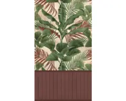 Fototapete Vlies 39808-1 Sockelleiste Pflanzen rot