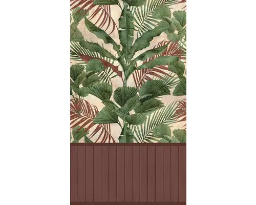 Fototapete Vlies 39808-1 Sockelleiste Pflanzen rot