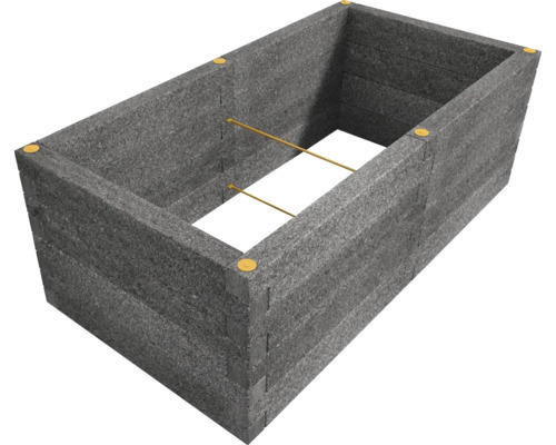 Hochbeet Leier Durisol Elemente Steckdorne R-Form anthrazit