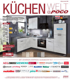 Poco Küchenkatalog 2024 - gültig ab dem 30.03.2024 | Seite: 1 | Produkte: AEG, Geschirrspüler, Bad, Küche
