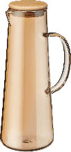 dm-drogerie markt Dekorieren & Einrichten Karaffe aus Borosilikatglas mit Bambusdeckel (9,5x8,3x25,8 cm) - bis 30.04.2024