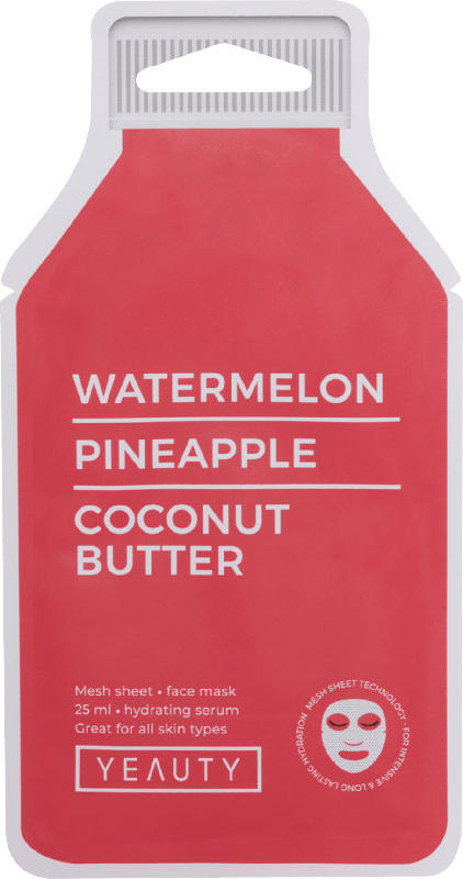 Yeauty Tuchmaske Watermelon-Pineapple-Coconut Butter