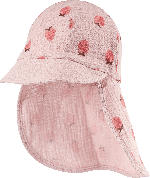 ALANA Schirmmütze aus Musselin mit Erdbeer-Muster, rosa, Gr. 52/53