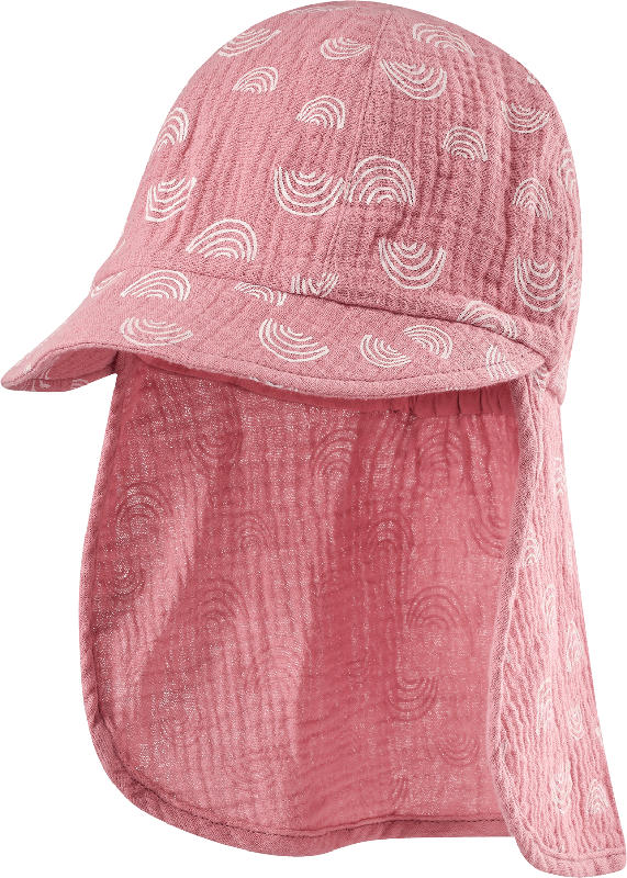 ALANA Schirmmütze aus Musselin mit Regenbogen-Muster, rosa, Gr. 52/53