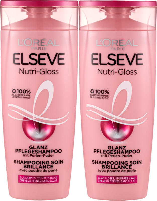 Shampooing Nutri-Gloss L’Oréal Elseve, 2 x 250 ml