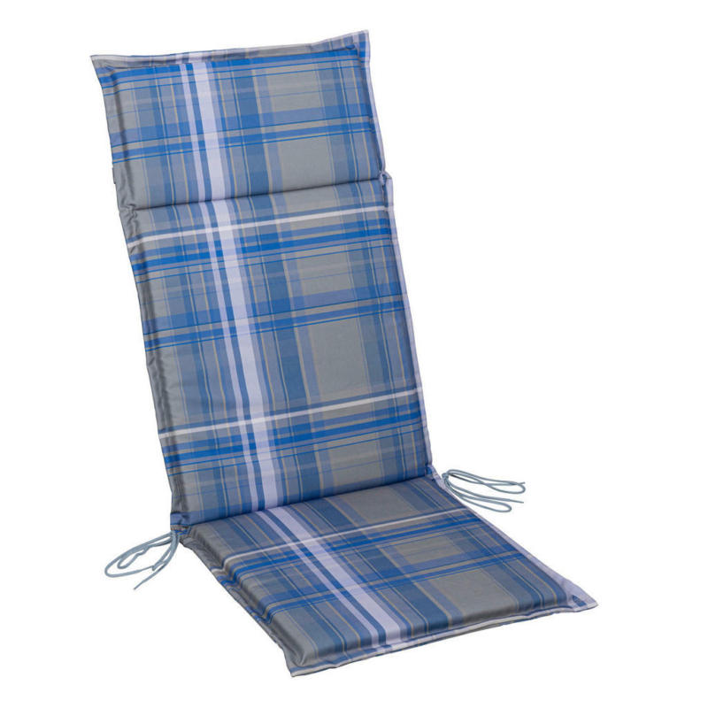 Auflage blau Polyester B/H/L: ca. 47x4,5x121 cm