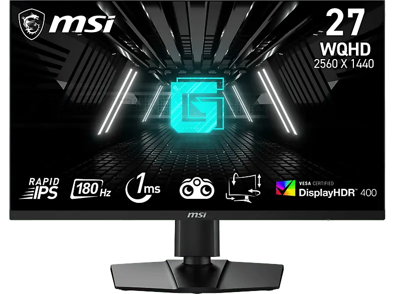MSI G274QPFDE E2 27 Zoll Gaming Monitor, WQHD, 1 ms Reaktionszeit, 400 cd/m², 180 Hz, Schwarz