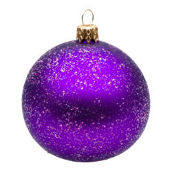 Palla di Natale Rainbow, vetro, violetto