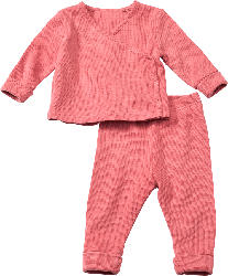 ALANA Set mit Langarmshirt & Hose mit Pflanzenfarben gefärbt, rosa, Gr. 62