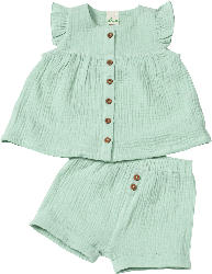 ALANA Set mit T-Shirt und kurzer Hose aus Musselin, grün, Gr. 74