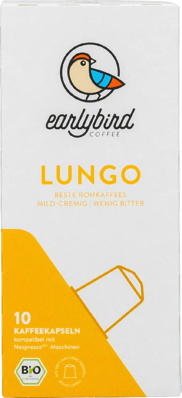 earlybird coffee Kaffeekapseln Lungo