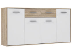 Commode ANTUZA 4 portes 2 tiroirs 162.3x34.2x81.8cm sonoma