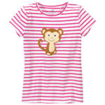 Ernsting's family Mädchen T-Shirt mit Affen-Applikation - bis 01.05.2024