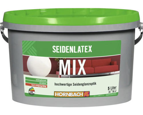 HORNBACH Seidenlatex Wandfarbe im Wunschfarbton mischen lassen 5 l Basis A