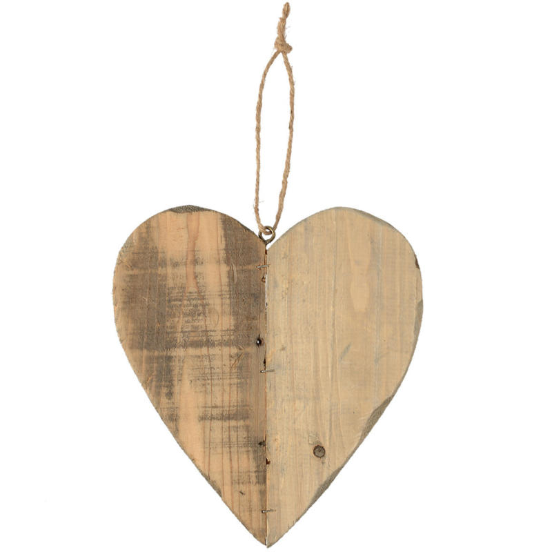 Großer Herzhänger aus Holz