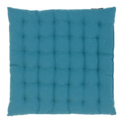 Coussin d’assise Silas, polyester, turquoise