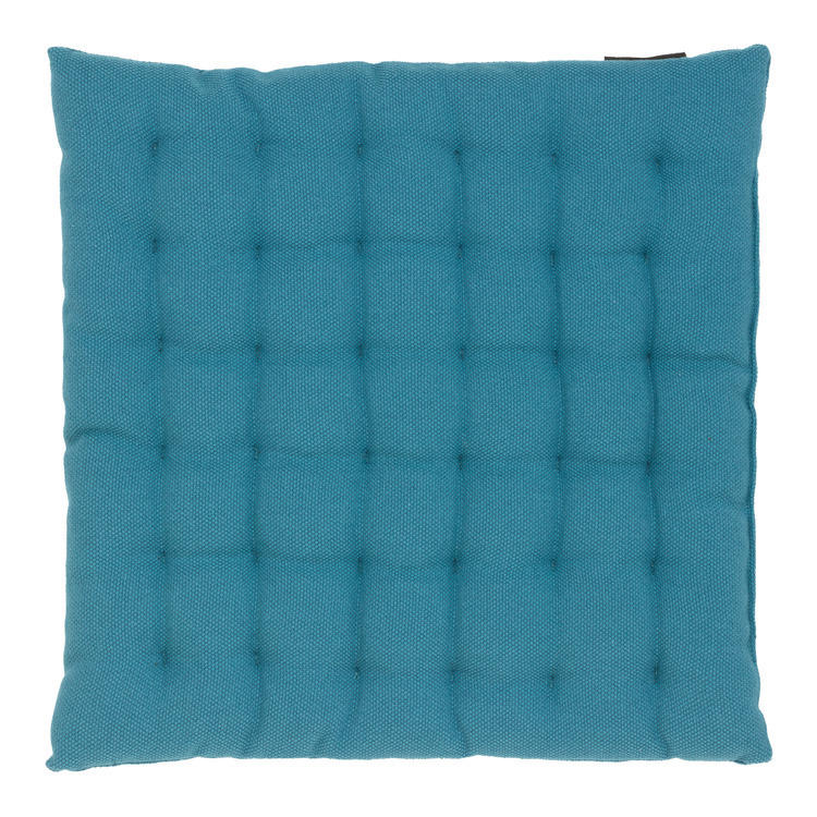 Coussin d’assise Silas, polyester, turquoise