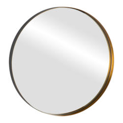 Miroir Goldeneye, métal, noir/or
