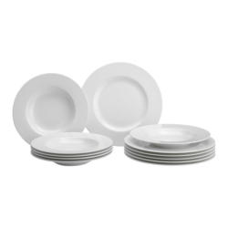 Set di piatti NOBLESSE, ceramica, bianco