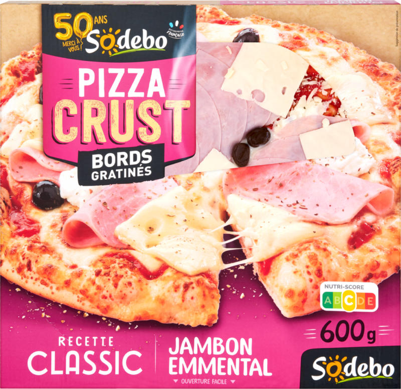Pizza Crust Classic Prosciutto Emmental Sodebo, 600 g